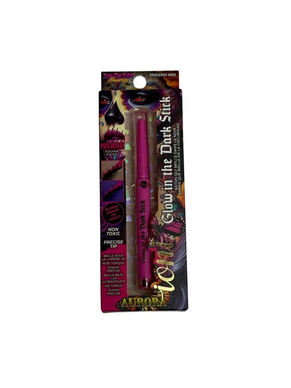 Ioni Dia de los Muertos Glow in Fuchsia Pink Eyeliner New Halloween Makeup